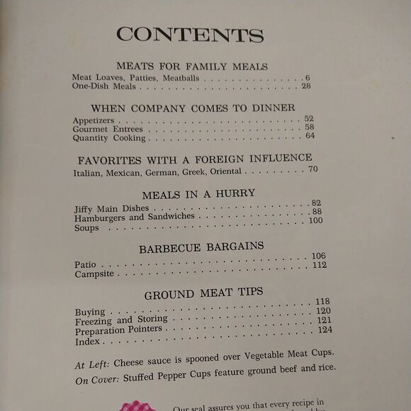 GROUND MEAT COOK BOOK - Vtg 1969 - Better Homes and Gardens - Hardcover Cookbook - Picture 12 of 16